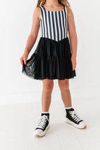 Load image into Gallery viewer, Midnight Stripes | (KIDS) Mesh DRESS