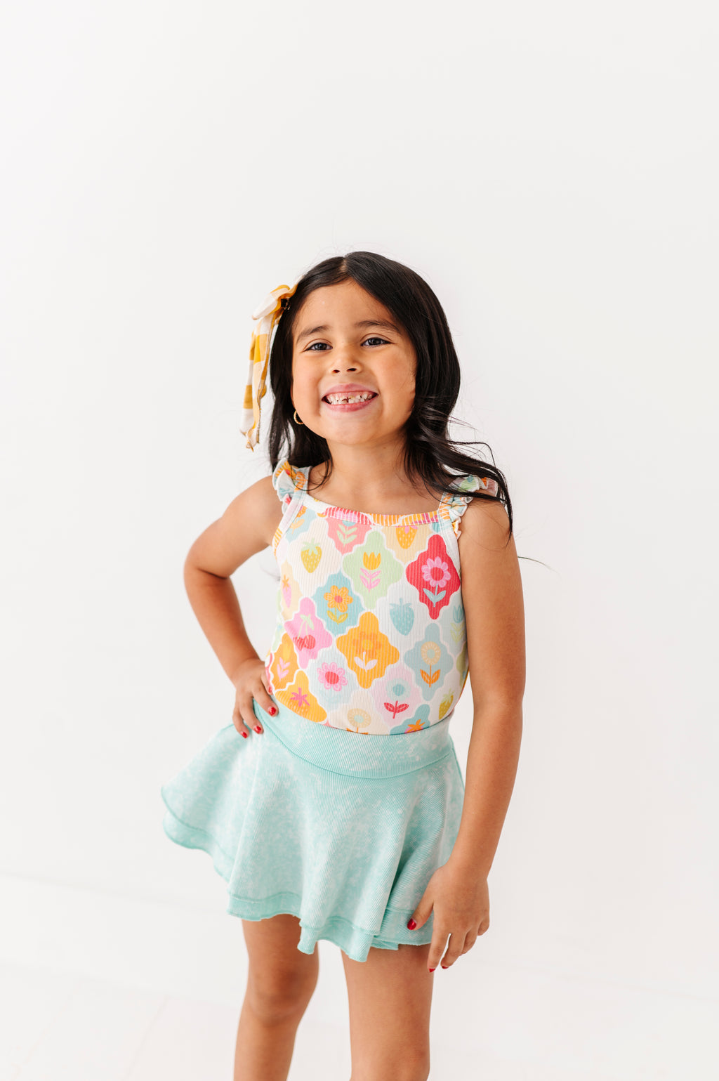 Fruity Floral | Ribbed Tank