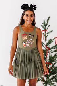 Holiday Snacks | (ADULT) Mesh GREEN DRESS