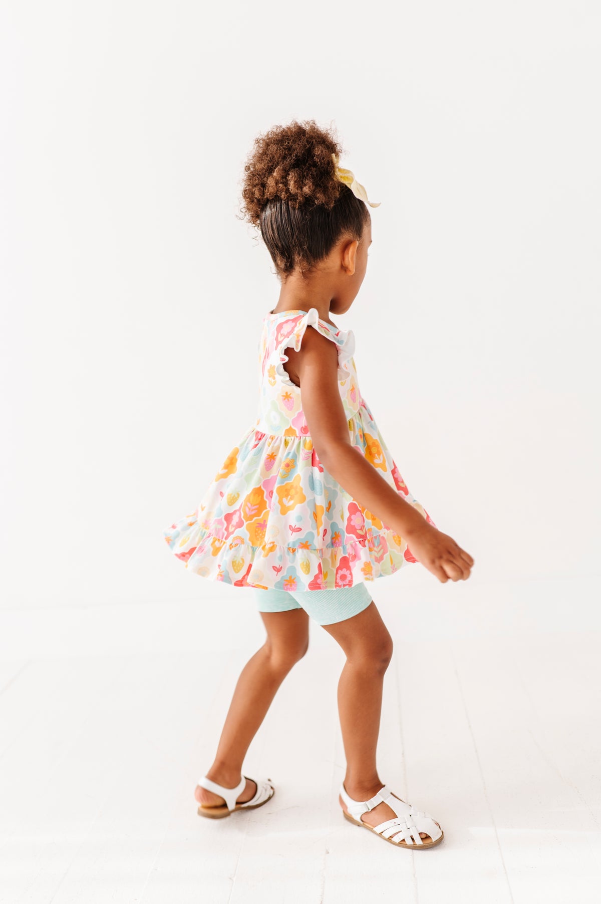 Fruity Floral | Double Ruffle Peplum