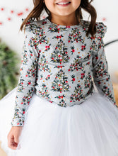 Load image into Gallery viewer, FLORAL TREES | Long Sleeve Ruffle Shoulder Tee (2T, 4T + 5T ONLY left)