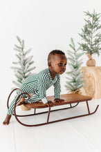 Load image into Gallery viewer, Green Stripes | ZIP ROMPER