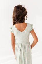 Minty FLORAL | Cropped Pant Romper