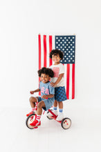 Load image into Gallery viewer, Navy ‘USA’ Check  | BOYS Tee