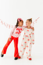 Load image into Gallery viewer, Pink Santas | ROMPER
