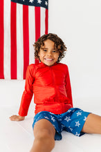 Load image into Gallery viewer, Red Zip ‘USA’ Rashguard | *SHIRT ONLY*