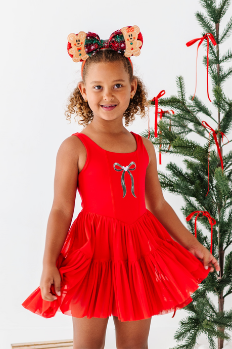 Mouse Bow RED | (KIDS) Mesh DRESS
