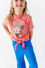 Load image into Gallery viewer, Teddy | RED Tie Front Tee