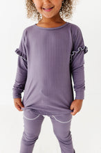 Load image into Gallery viewer, PLUM RIB | Crewneck (with ruffle)