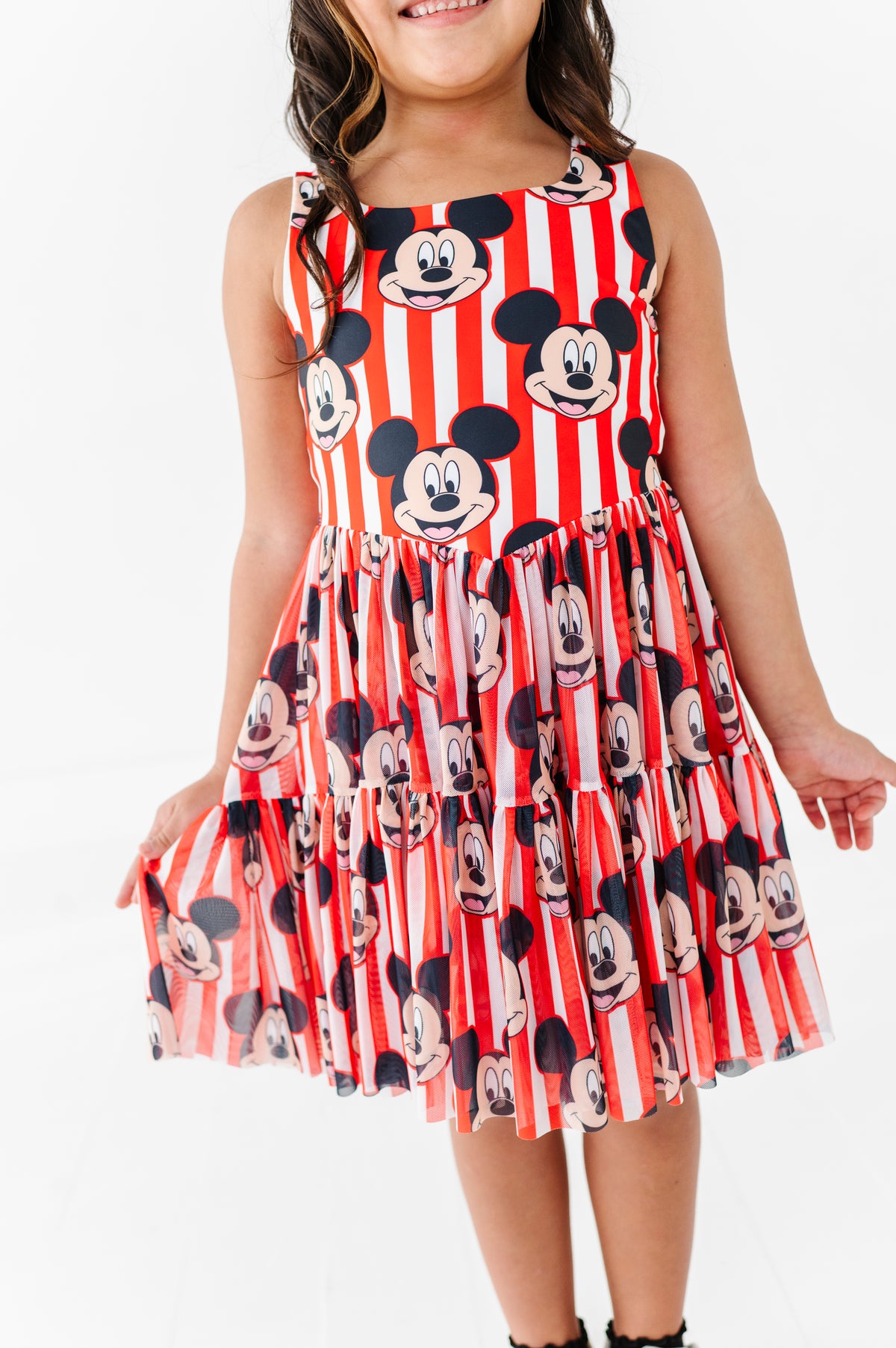 MICKEY Stripe (KIDS) | Mesh DRESS