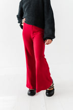 Holly Berry | Rib Wide Leg Pants