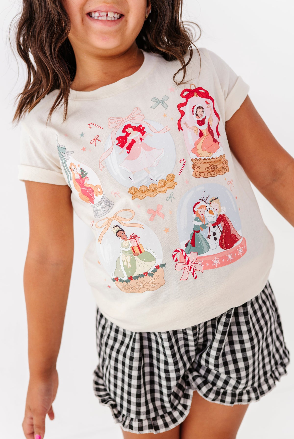 Princess Snow Globes | KIDS CREAM TEE