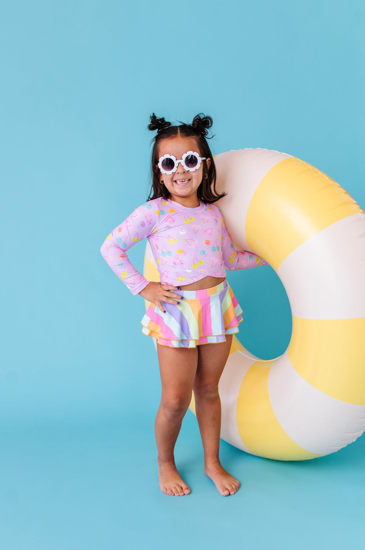 Cherry Crush |  RASHGUARD SKIRTED 2-PIECE