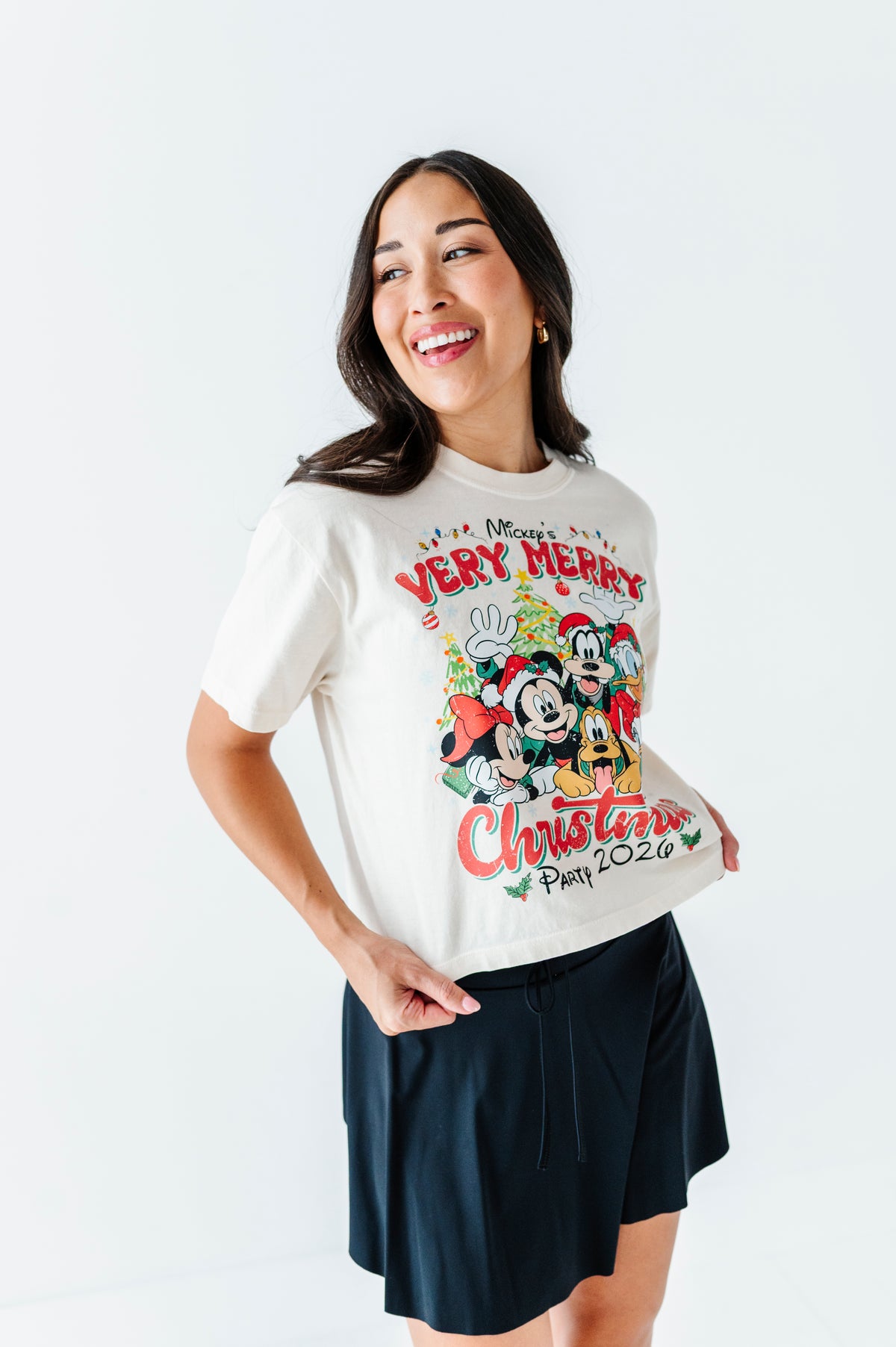 Very Merry Christmas Party | ADULT Cream *CROP TEE!*