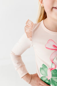 Shamrock Cherries | Pink Ruffle Long Sleeve