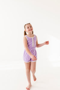 Violet: TERRY ROMPER