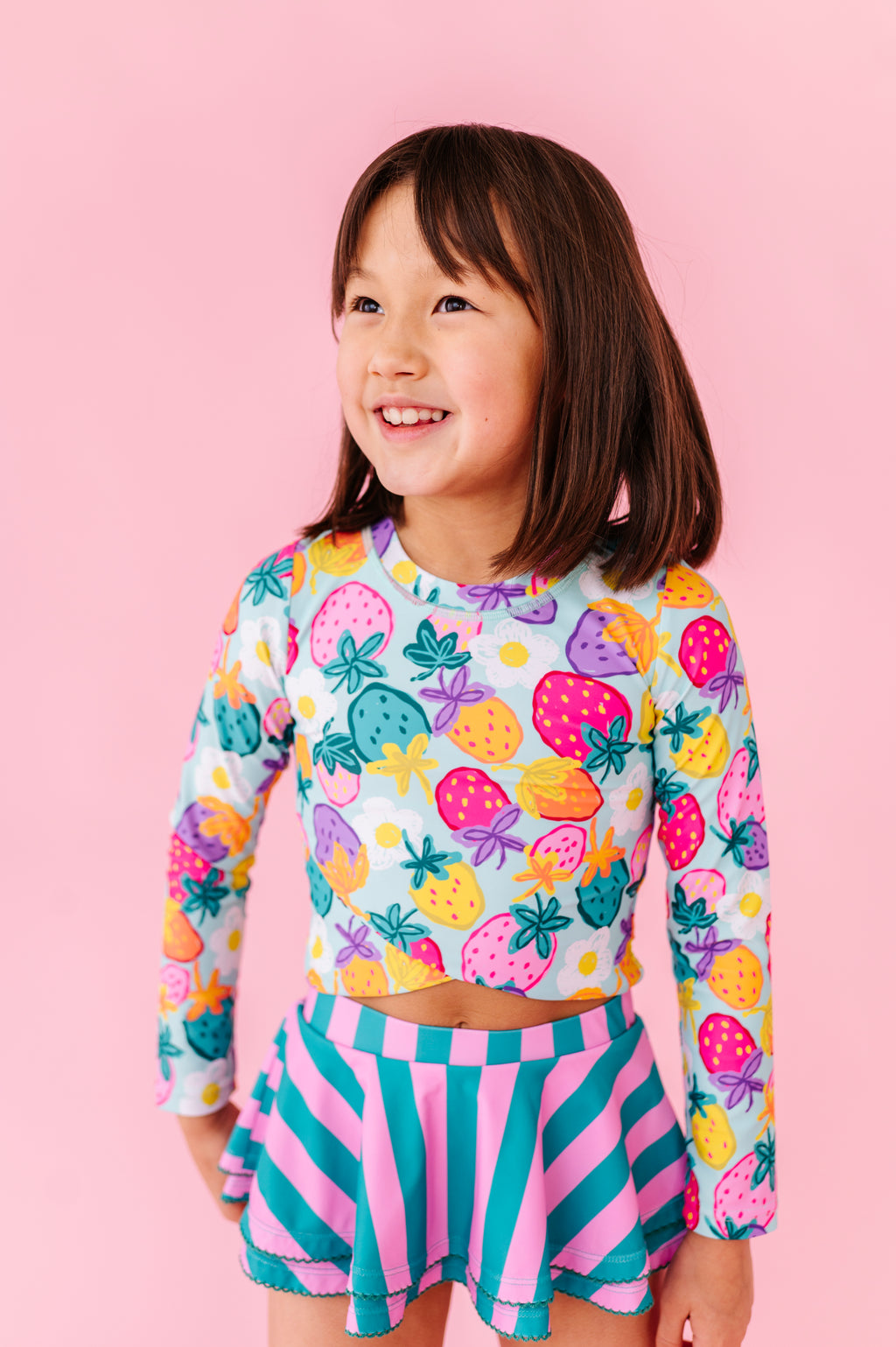 Sweet Strawberry | RASHGUARD SKIRTED 2-PIECE