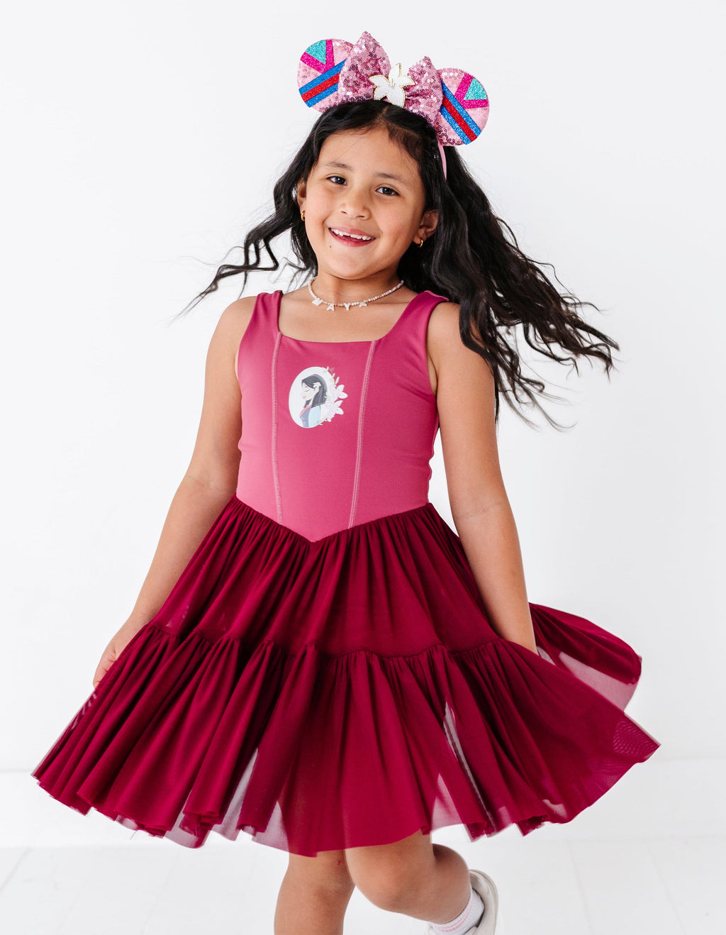 Mulan (KIDS) | Wine Mesh DRESS