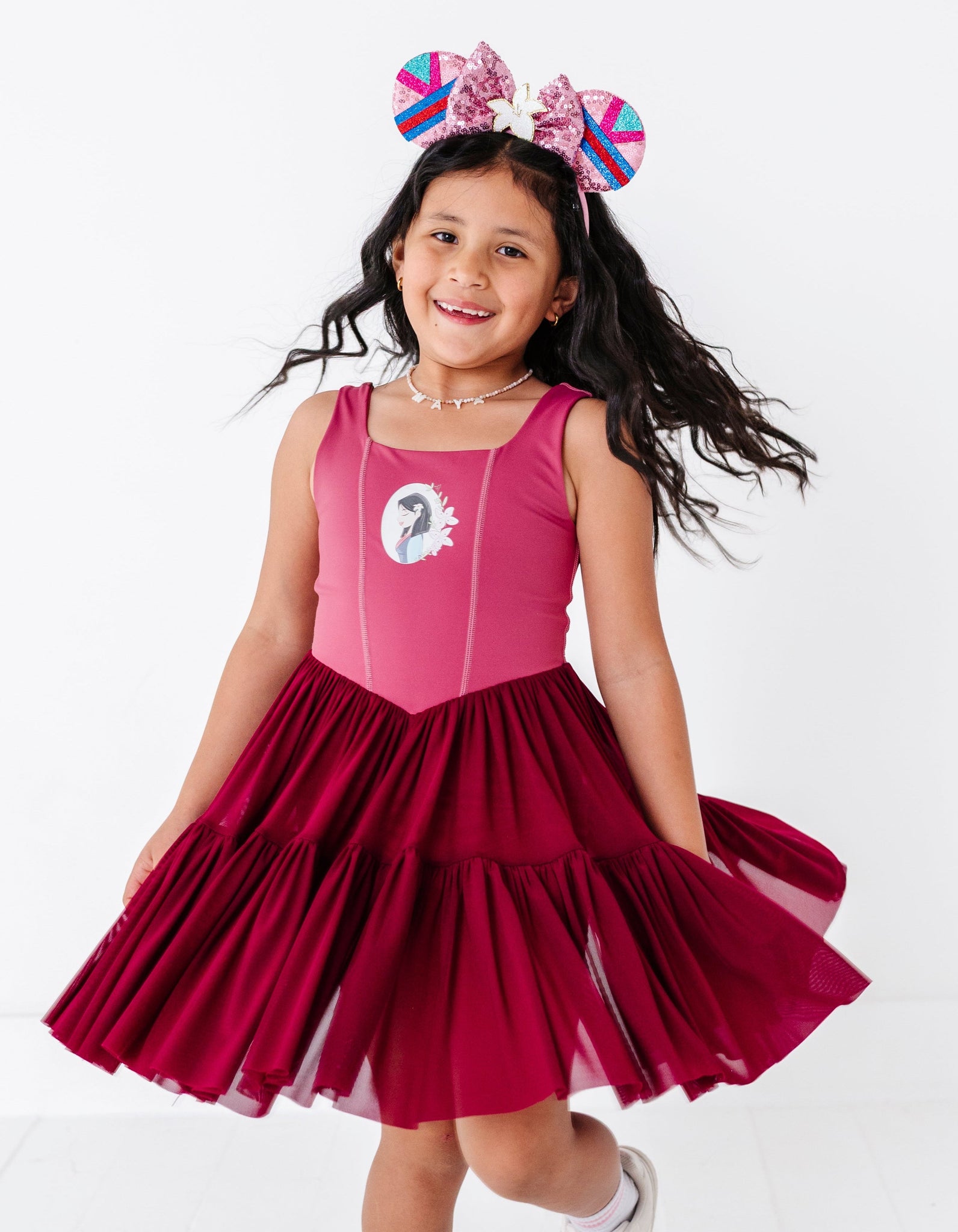 Mulan (KIDS) | Wine Mesh DRESS 10 YEAR | *SEPTEMBER 11