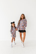 Load image into Gallery viewer, Checkered Minnie Pumpkins | KIDS 1/4th Zip Up