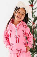 Load image into Gallery viewer, Mouse Bows PINK | (KIDS) 1/4th Zip Up
