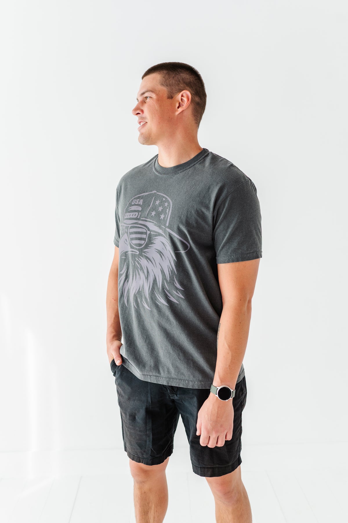 Monochrome Eagle | ADULT TEE