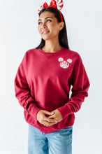 Load image into Gallery viewer, Pocket Peppermint Mouse | RED Adult Sweatshirt