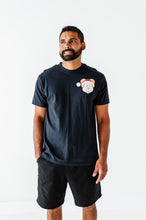 Load image into Gallery viewer, Monochrome Santa Mickey | ADULT Black UNISEX TEE