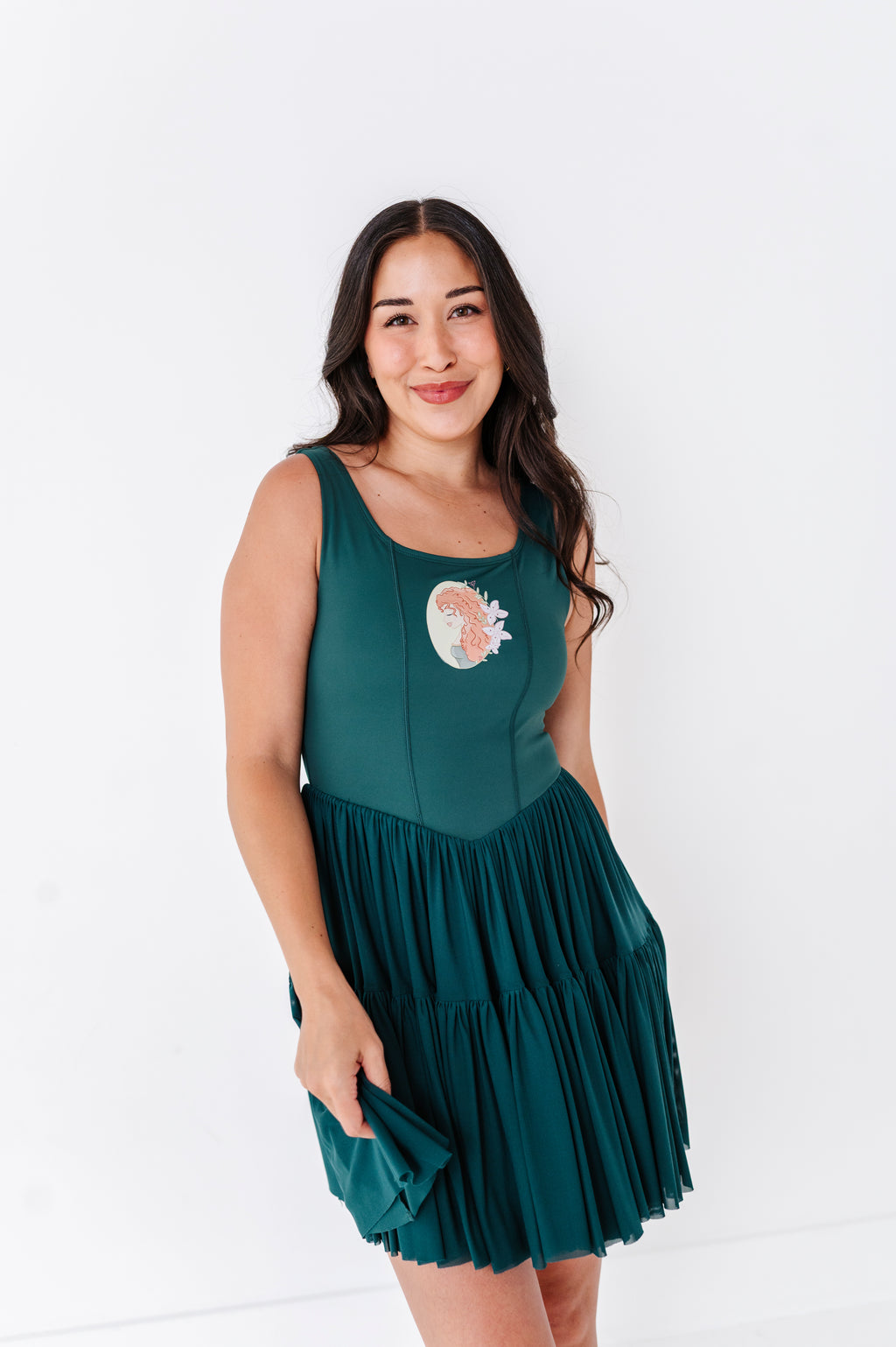 Merida (ADULT) | Teal Mesh DRESS
