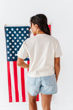 Load image into Gallery viewer, BLUE Patchwork USA | Tie Front Tee