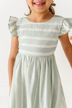 Load image into Gallery viewer, Mint Bay Stripes | TIE-BACK DRESS