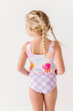 Load image into Gallery viewer, Smilies + Check: Ruffle TWO-PIECE Tankini