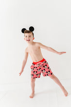 Load image into Gallery viewer, Red Stripe Mickey | BOY Swim Shorts