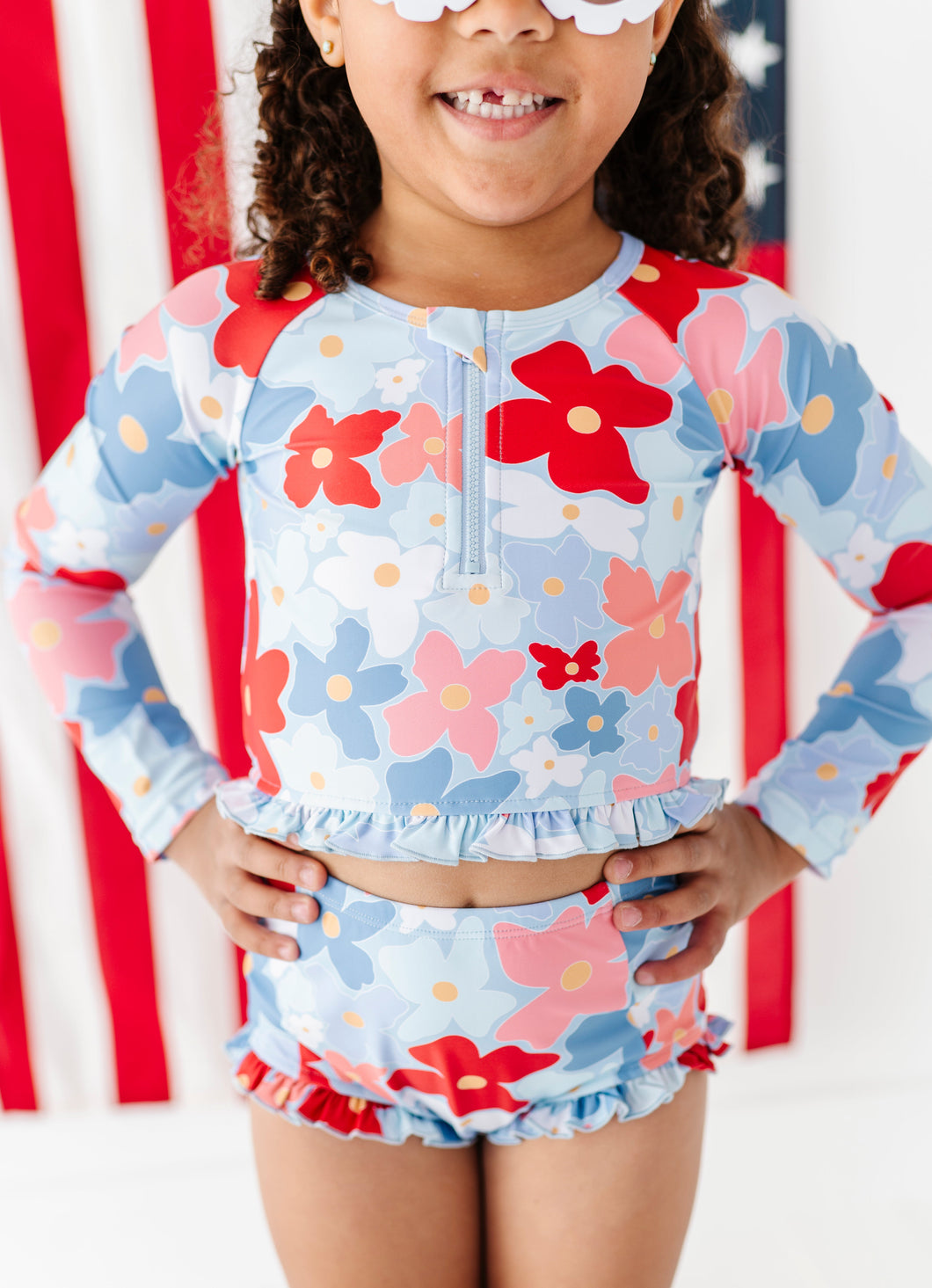 Freedom Floral | 1/4th Rashguard TWO-PIECE