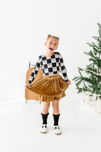 Load image into Gallery viewer, Checkered Bow | CROPPED Bow Back Long Sleeve Top