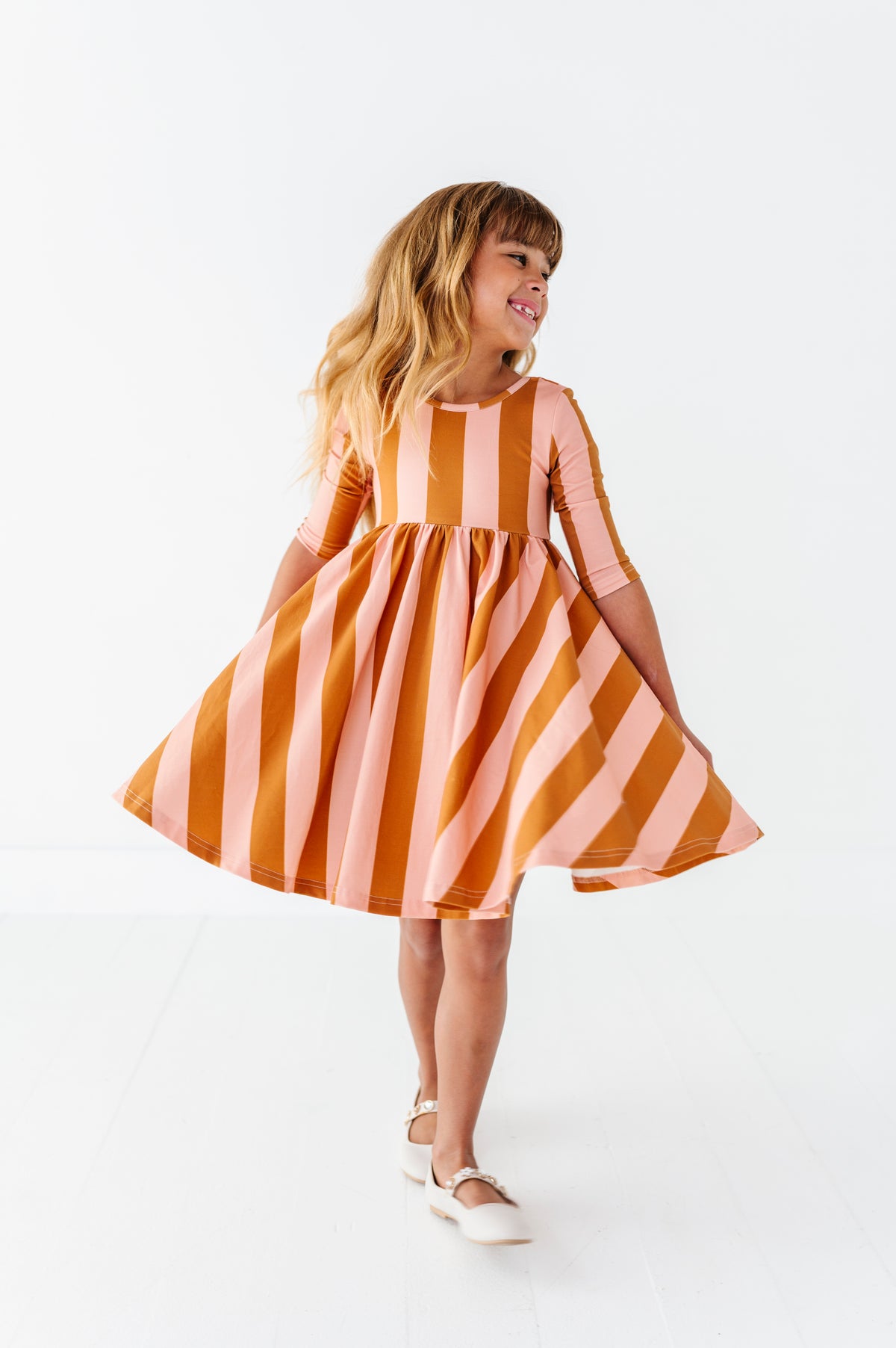 Maple Sugar Stripe | Twirl Dress