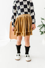 Load image into Gallery viewer, Carmel Velvet | 2-Tiered SKORT