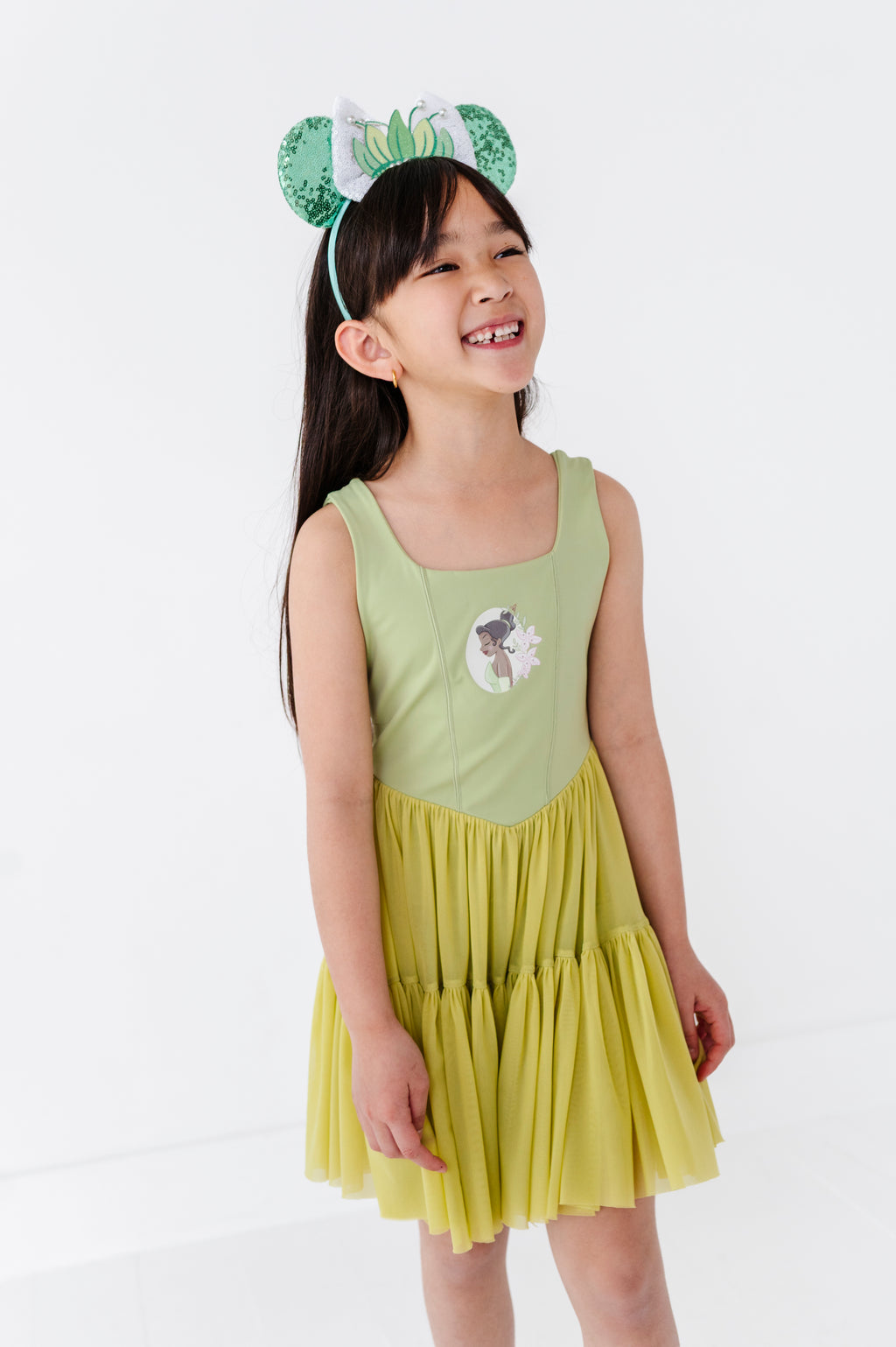 Tiana (KIDS) | Pistachio Mesh DRESS