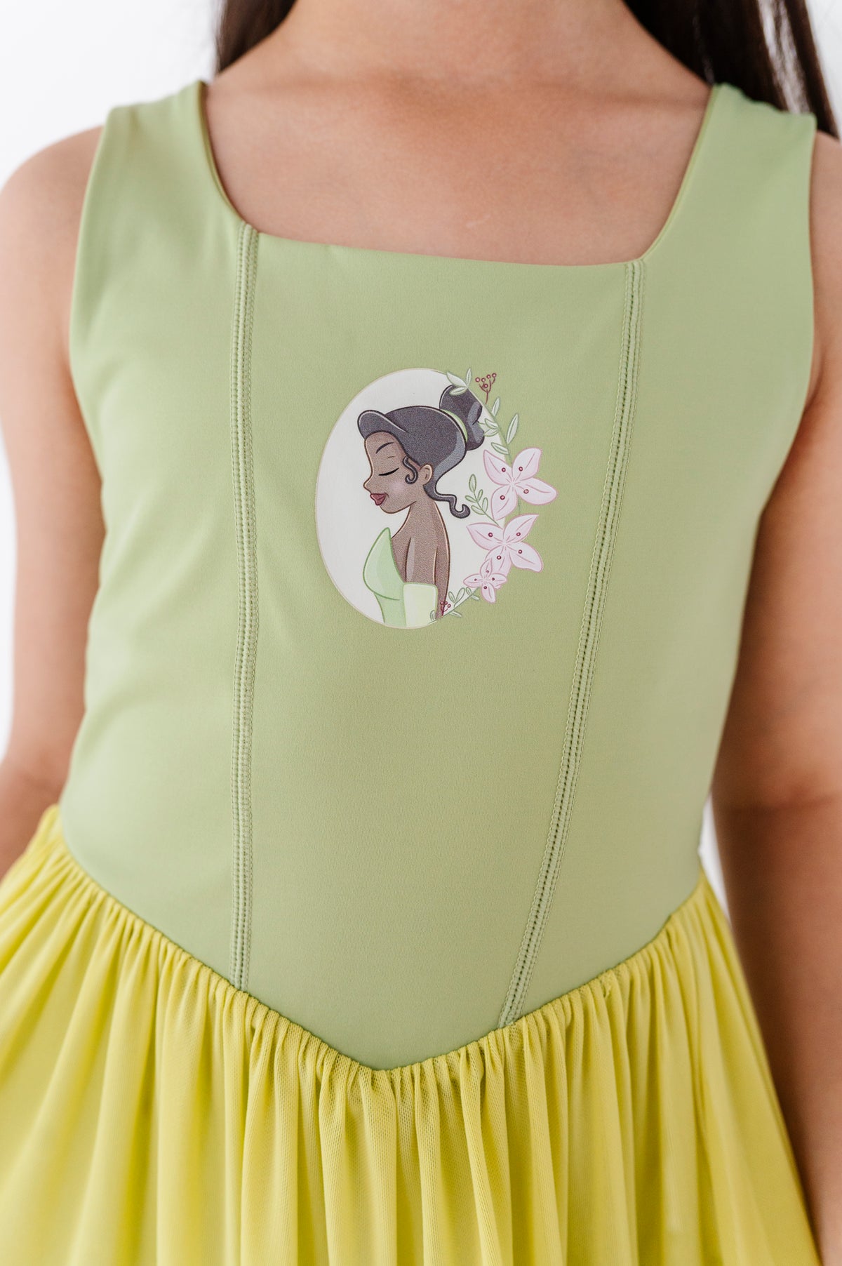 Tiana (KIDS) | Pistachio Mesh DRESS