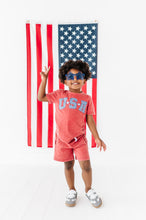 Load image into Gallery viewer, Red ‘USA’ Check | BOYS Tee