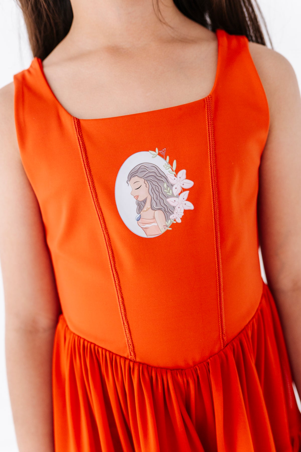 Moana (KIDS) | Burnt Orange Mesh DRESS