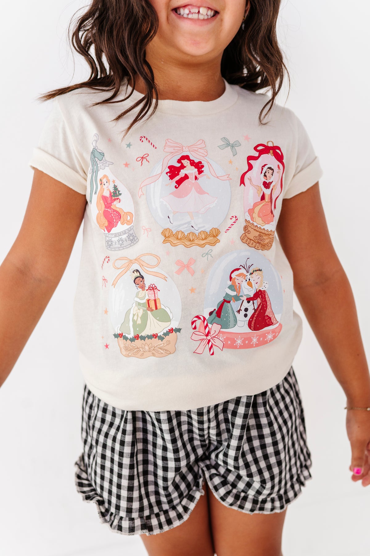Princess Snow Globes | KIDS CREAM TEE