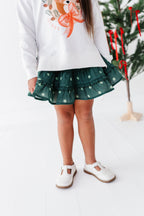 Pine Polka Dot | 3-Tiered Skort
