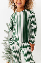 Load image into Gallery viewer, Green Stripes | GIRLS WIDE-LEG SET