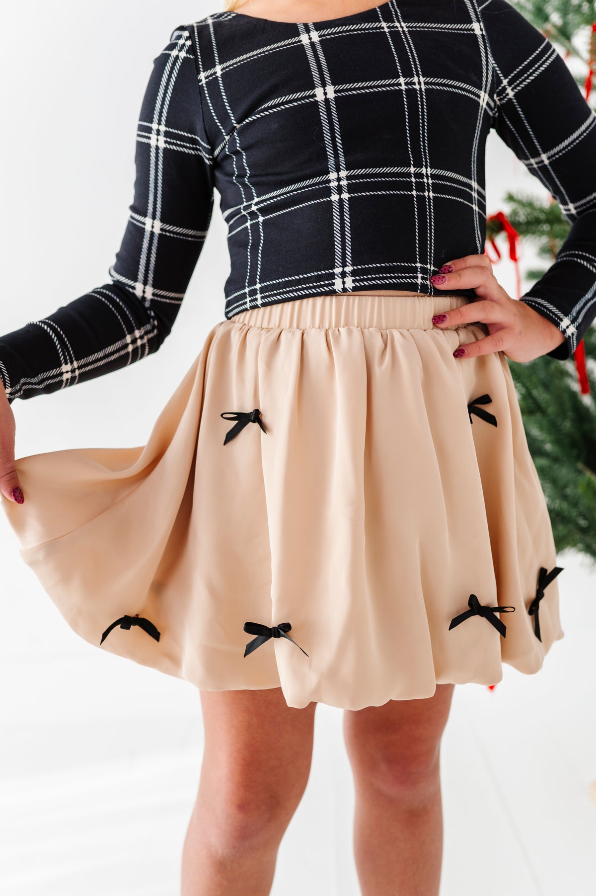 Vanilla | Bow Bubble Skort