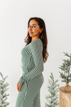 Load image into Gallery viewer, Green Stripes | Women’s PJ TOP