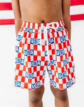 Load image into Gallery viewer, USA Check | BOYS Swim Shorts