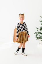 Load image into Gallery viewer, Checkered Bow | CROPPED Bow Back Long Sleeve Top