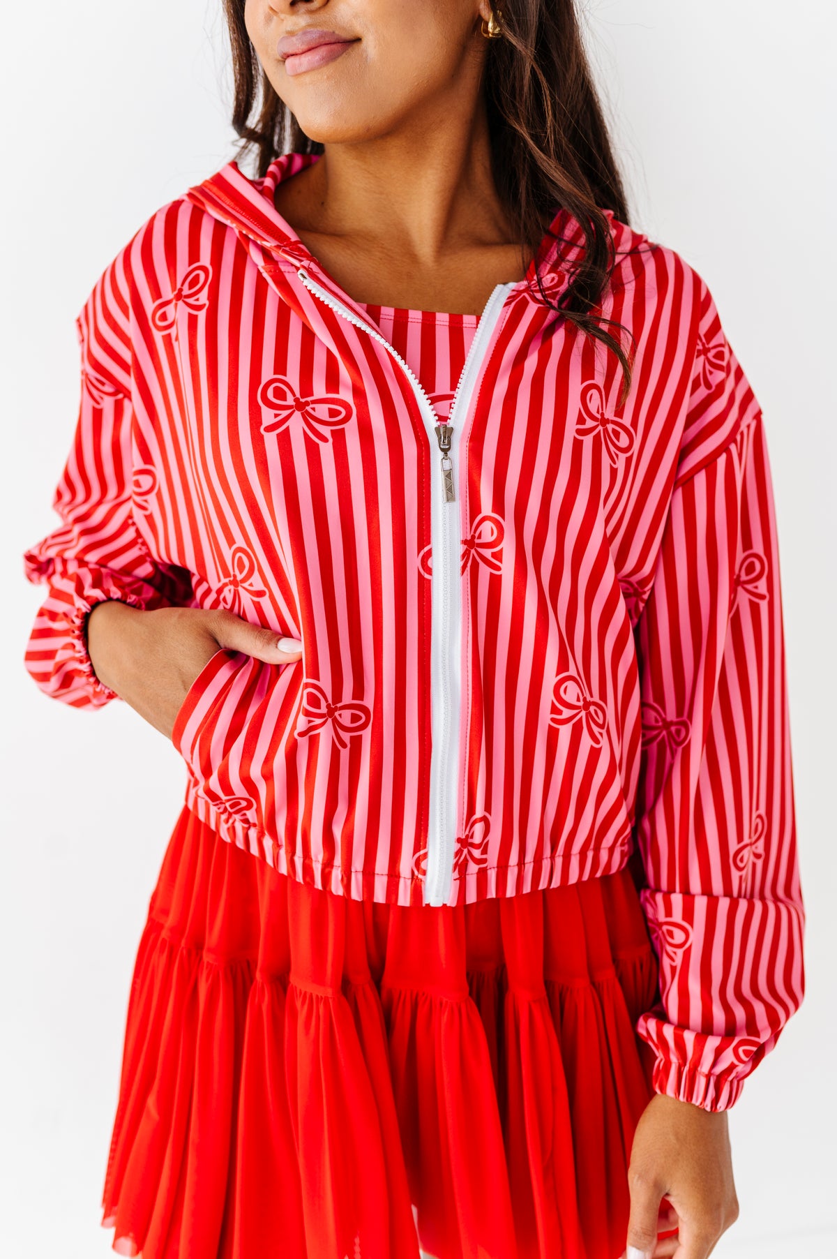 Merry Mouse Bows | ADULT Cropped Hoodie