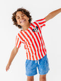 Mickey Pocket (RED Stripes) | KIDS TEE